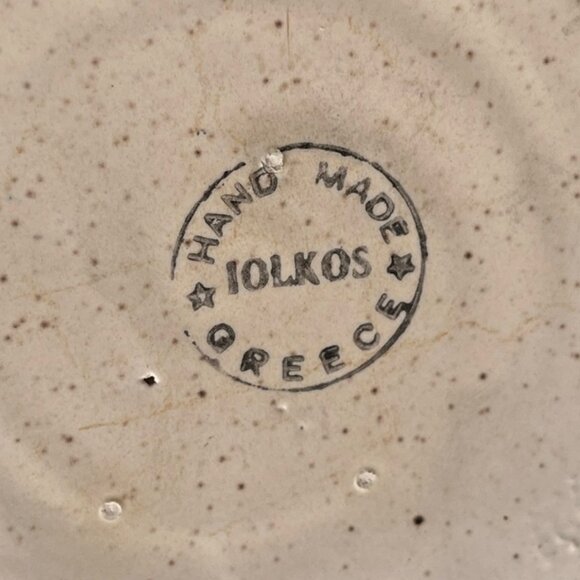 lolcus (lolkos) Pottery Stoneware Candleholder Art Deco Handmade in Greece - Picture 8 of 11